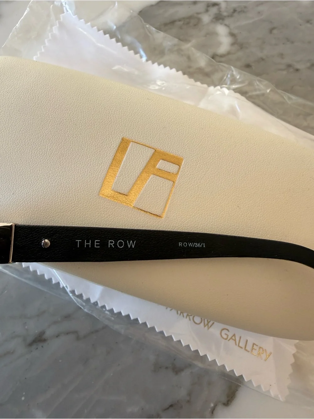 Linda Farrow for The Row Glossy Black Cat-Eye Sunglasses